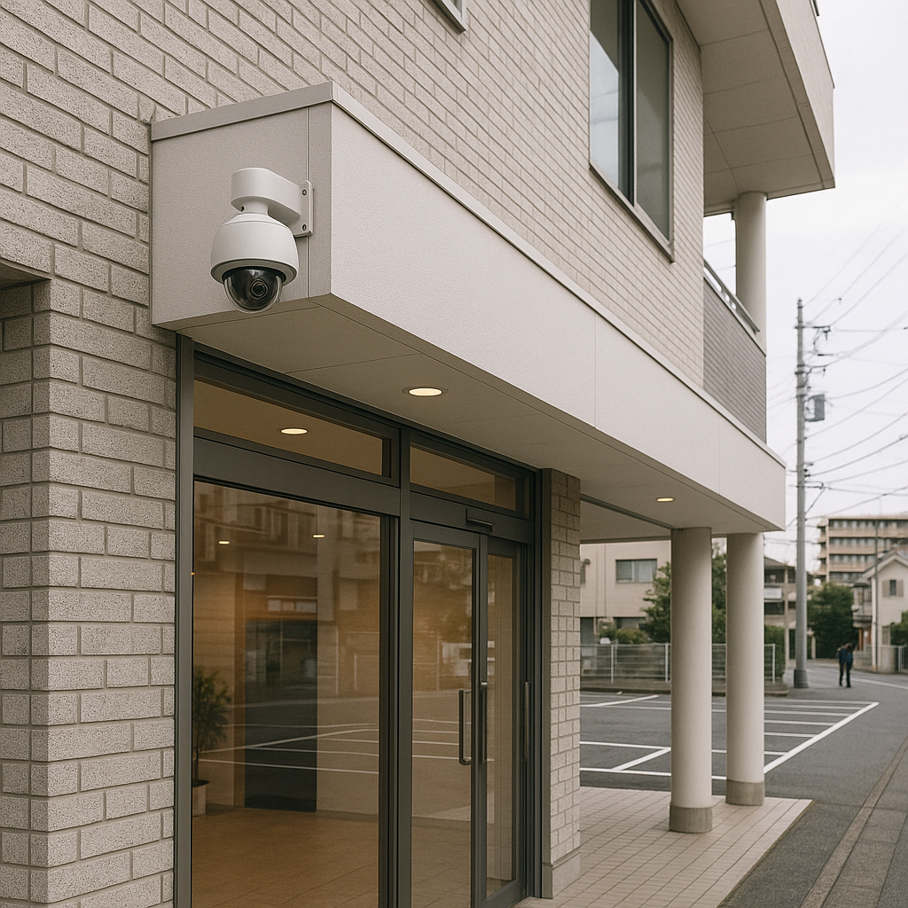 駐車場の防犯対策ガイド：カメラ導入と運用のポイント（管理者向け）の防犯カメラ設置イメージ