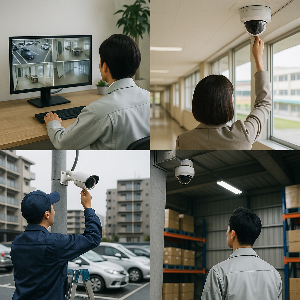 店舗・事務所のための防犯カメラ導入ガイド：失敗しない選び方と設置のポイントの防犯カメラ設置イメージ